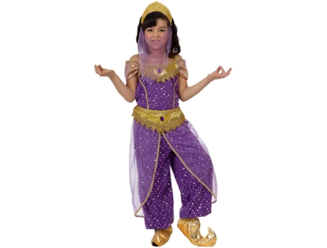Disfraz de Niña DISFRAZZES Bailarina Árabe Morado Y Amarillo (Talla: 10 a 12 años)