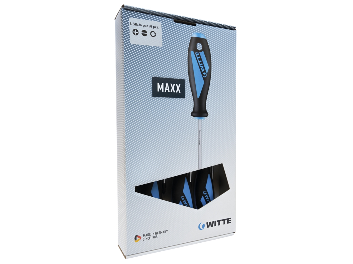 WITTE-653980-Juego de 6 destornilladores MAXX Puntas Torx