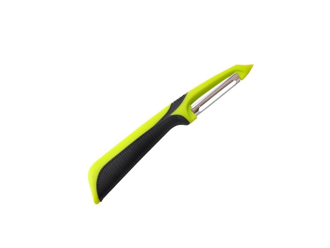 (verde) Pelador De Frutas Y Verduras Antideslizante, Fabricado En Acero Inoxidable Y Plástico.