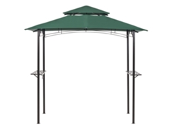 Cenador de Metal Verde Oscuro Negro BELIANI Naro 240 cm