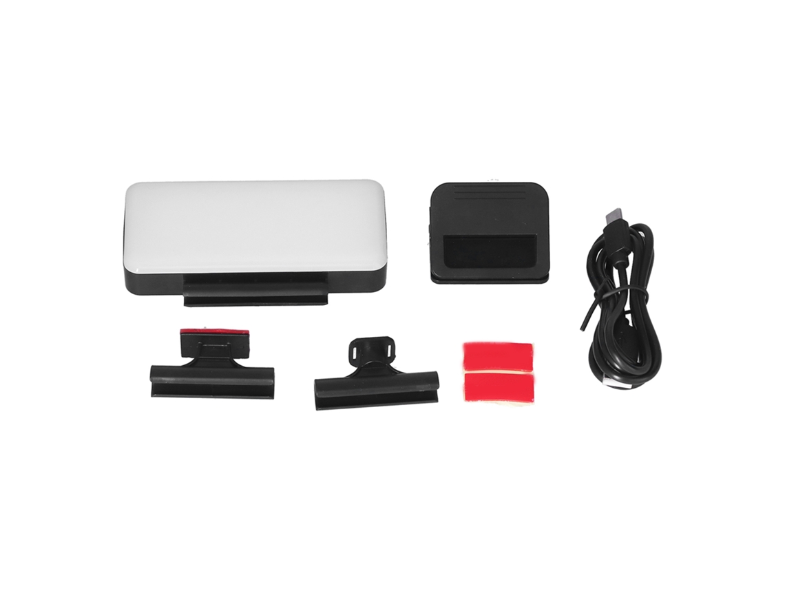 Luz De Relleno Led Portátil Con 3 Adaptadores Para Streaming Y Videoconferencias, Ajustable De 2600k A 6000k.