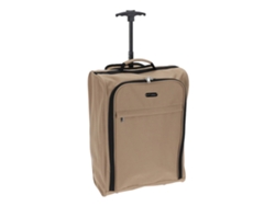 Well Home Trolley Poliéster 30l Beige Con Cierre De Cremallera