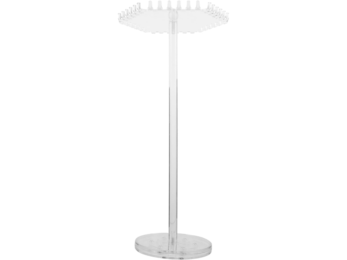 Soporte Giratorio Para Exhibir Collares, Organizador De Joyas Transparente Con Ganchos Para Almacenamiento.