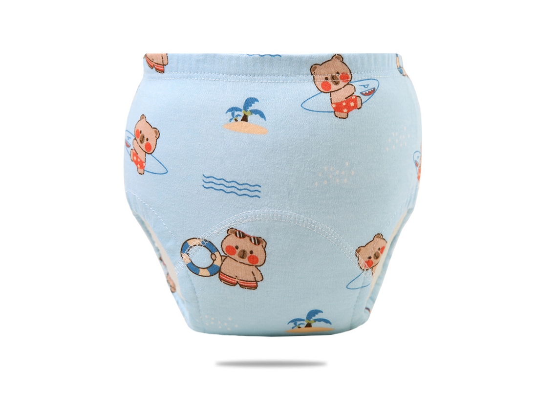 Pañales lavables para bebé, calzoncillos de entrenamiento, talla 100, Siurn Beach Bear (aptos para gatos de 16 a 26 años)