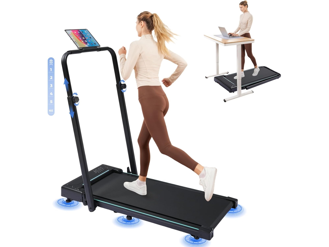 Gtplayer Cinta De Correr Para Uso En Casa,plegable Con Pantalla Led Y Mando A Distancia,apoyabrazos Ajustables En Altura