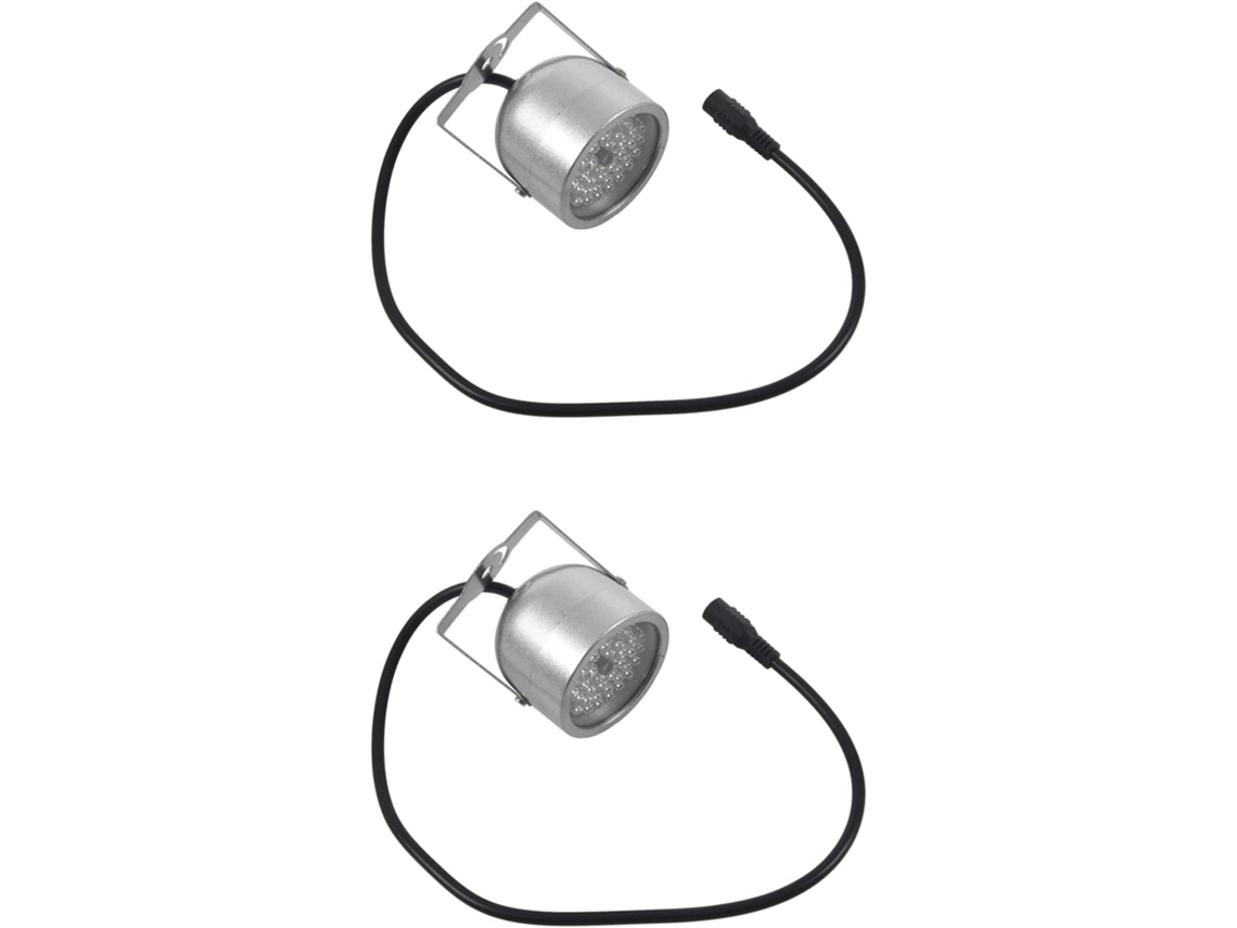 Cámara De Seguridad Cctv Con Visión Nocturna Infrarroja De 2 X 48 Led, 12 V Cc, Color Plata