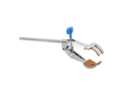 Pinza de cuatro puntos de aleación de zinc con soporte extendido para uso en laboratorio.