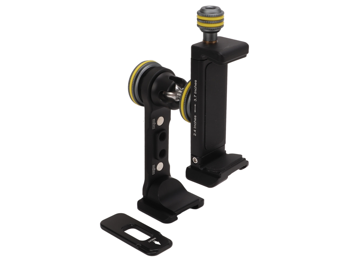 Soporte de trípode metálico para teléfono móvil con zapata fría, adaptador para smartphone, soporte de trípode para teléfono móvil
