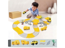 Ats-pista De Carreras Para Niños Conjunto De Juguete Eléctrico Con Pista Flexible Y Coches Para Montaje Diy Regalo Etc146