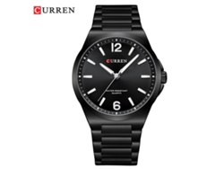 Reloj de cuarzo MDUG para hombre: elegante, profesional e informal, resistente al agua, con brazalete de acero inoxidable y manecillas negras.