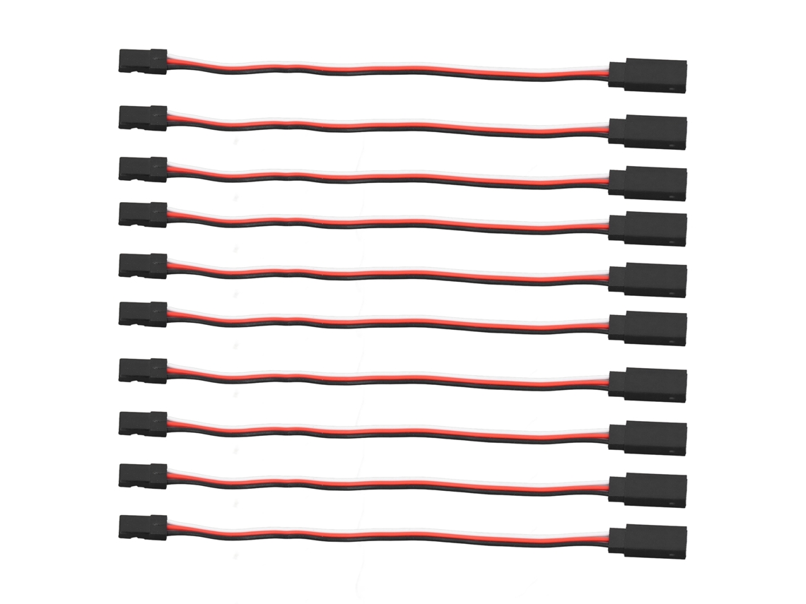 10 Cables De Extensión Para Servomotor De 3 Pines Con Núcleo De Latón, 200 Mm, Macho A Hembra, Para Modelos De Coches.