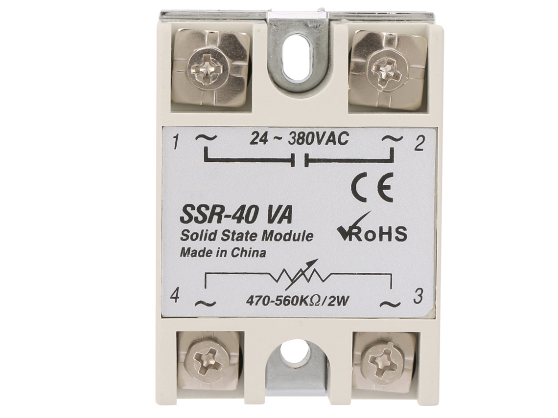 Relé De Estado Sólido Ssr-40va Para Control De Temperatura En Automatización Industrial 24-380v