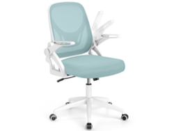 Silla de oficina NORTHIX con brazos plegables, función de balanceo, color azul.