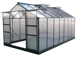 Invernadero HABITAT ET JARDIN Dahlia (Verde - Aluminio y Policarbonato - 4.30x3.09x2.48 m - 13.29 m²)