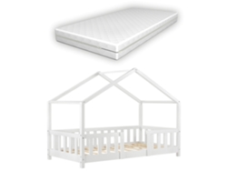Estructura de Cama Infantil [EN.CASA] (Blanco - Madera - 80x160 cm)