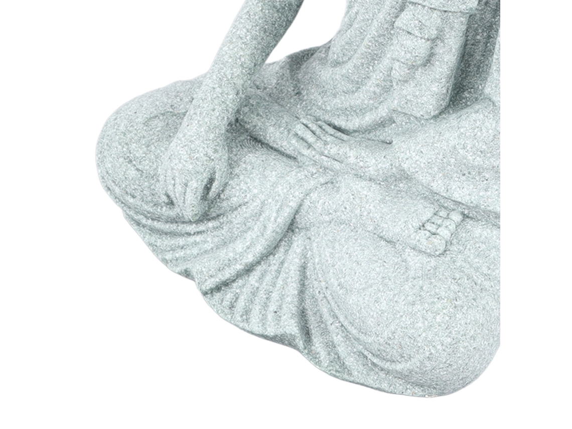 Decoração Pequena Buda em Arenito Verde Mini Estátua Zen para Aquário e Decoração Interior