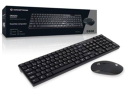 Teclado y Ratón CONCEPTRONIC ORAZIO01PT (Inalámbrico - 1600 DPI - Teclado Numérico)