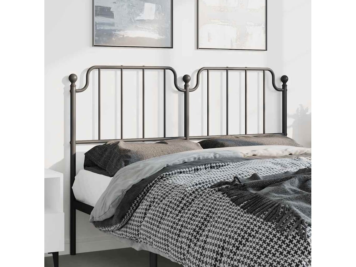 Cabecero De Metal Negro 135 Cm