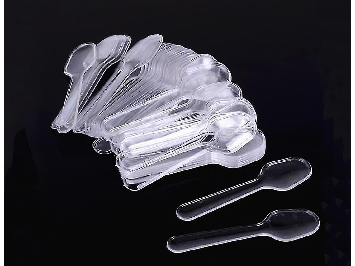 500 Cucharas De Degustación Desechables Transparentes, Cucharas De Plástico Para Muestras, Cucharas Pequeñas Para Degustación De Alimentos Y Helados.