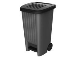 Cubo Basura Ruedas Pedal 90 L 50x49x84 Cm