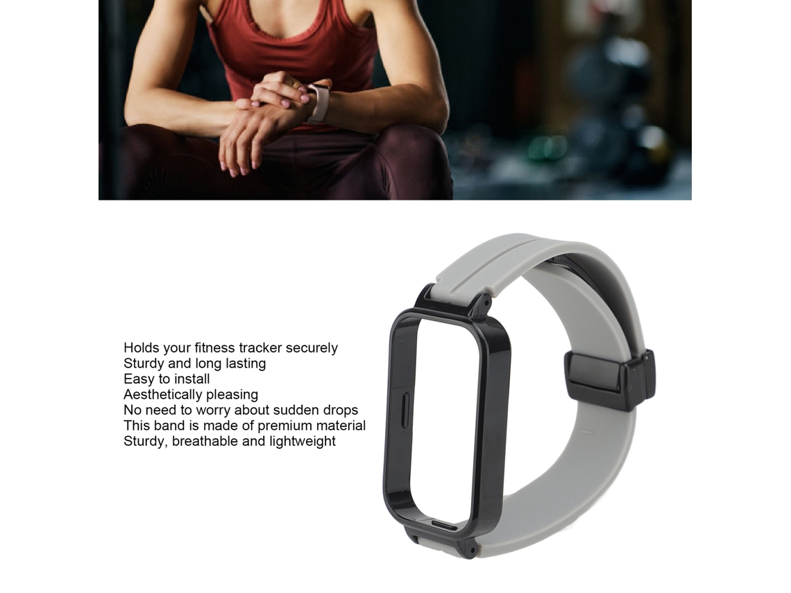 Pulsera De Repuesto Ajustable Con Cierre Magnético Para Pulsera De Actividad Band 3 Band 9 Active - Gris