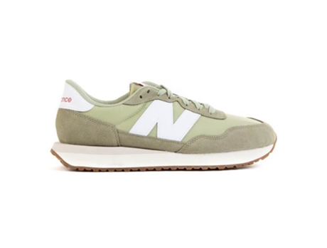 Zapatillas Deportivas NEW BALANCE 237 (Verde - Tejido, Cuero Natural- 43)