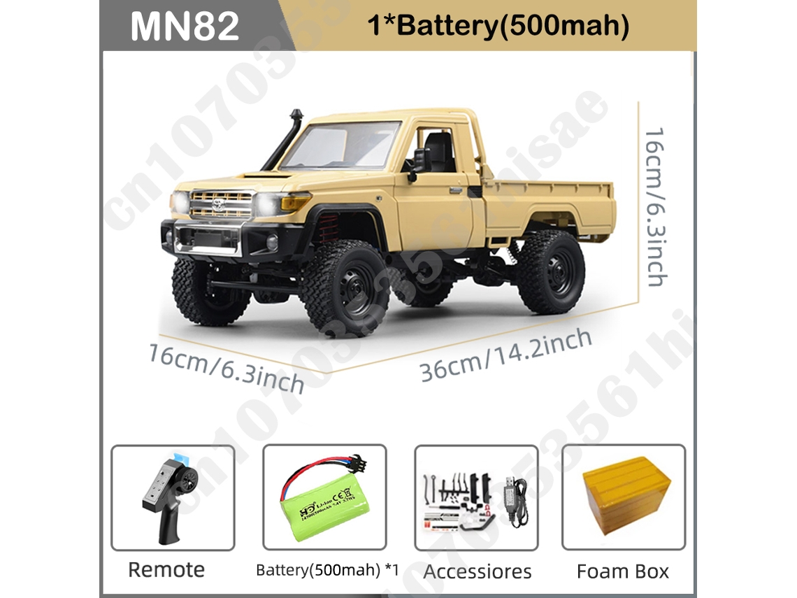 Coche RC LC79 estilo camioneta retro a escala 1/12, tracción 4x4, motor 280, 2,4 g, escala real, modelo realista para coleccionar y jugar. Aeuzwr