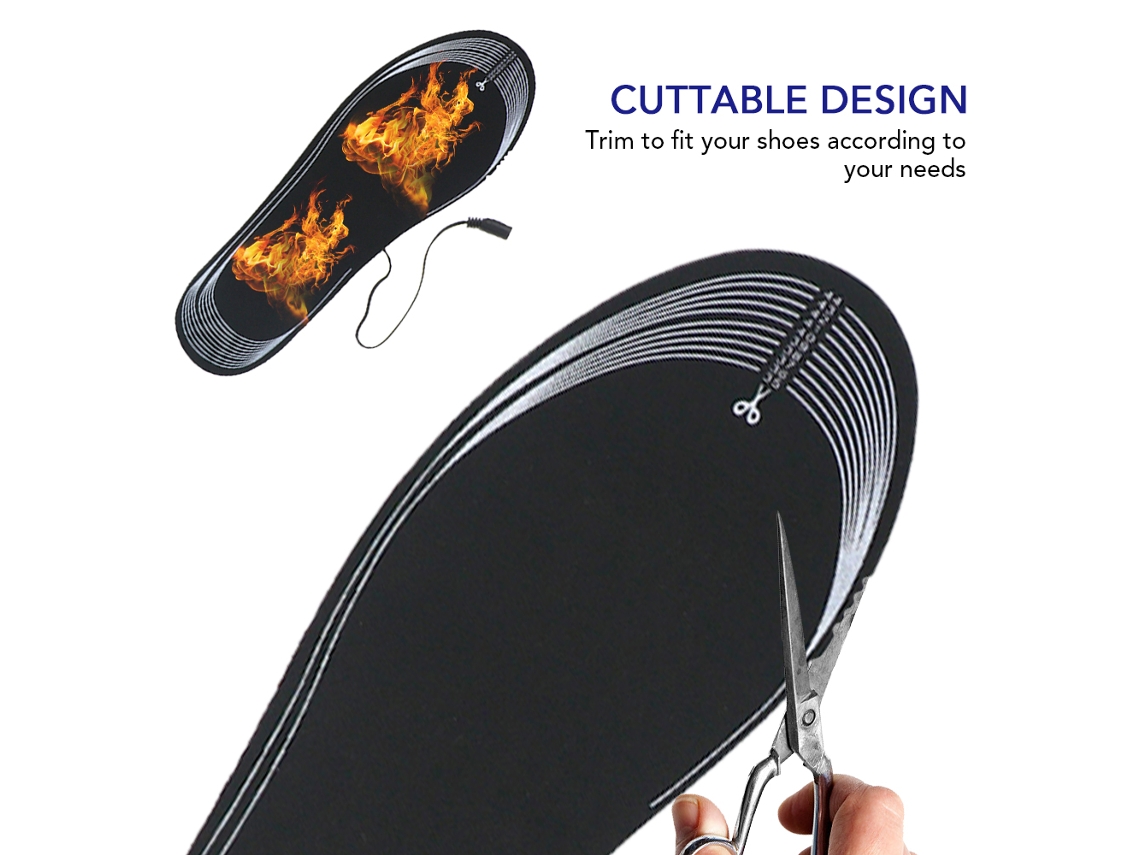 Omni-plantillas De Calzado Calientes Usb Recortables Para Hombre Y Mujer, Calentadores De Pies Para Invierno, Camping, Esquí, Ciclismo Y Escalada