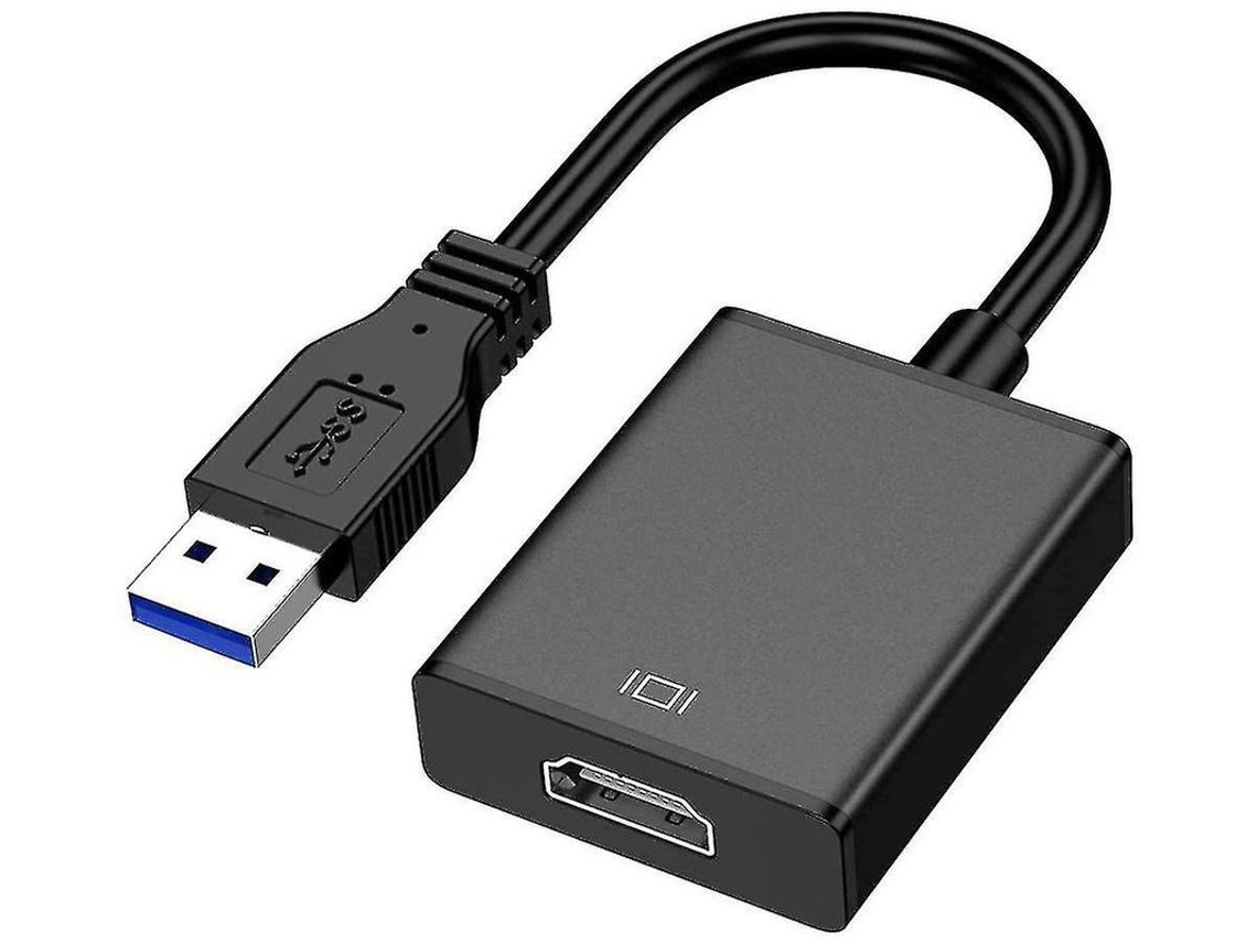 Adaptador USB a HDMI, adaptador USB 3.0/2.0 a HDMI, convertidor de audio y vídeo HD 1080p para PC, portátil, HDTV, compatible con Gusshious.