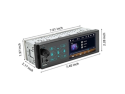 Receptor estéreo para coche de un solo DIN de 460 W con luces de colores, reproductor MP5 con pantalla táctil de 4,1 pulgadas, radio FM BT 5.0