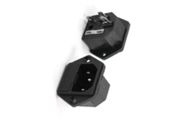 2 Unidades De Portafusibles C14 De 3 Pines Para Enchufe De Fuente De Alimentación De Ca 250v 10a