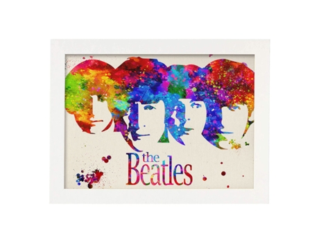 Lámina De La Banda De Música The Beatles (Caras) En Poster Estilo Explosión De Color . Papel 250 Gr Alta Calidad. Sin Marco