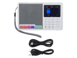 Rádio Dab Fm Com Tela Lcd 2.4 Polegadas Gravador Entrada Aux Usb Cartão Micro Armazenamento