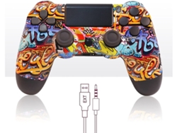 Controlador Inalámbrico PS4, Vibración Doble, Grafiti, para PS4/Pro/Slim