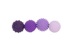 Bjww-4 Peças De Bola De Silicone Com Textura Para Alivio Do Estresse Sensorial, Brinquedo De Bola Para Viagem, Trabalho E Casa, Roxo