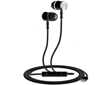 Auriculares con Cable KSIX Small C (In Ear - Negro)