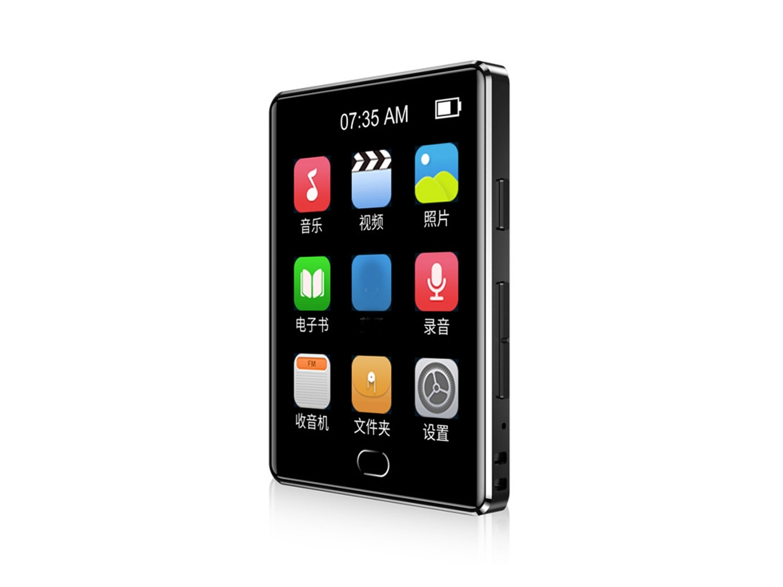 Reproductor De Música Mp3 Con Bluetooth 5.0, Pantalla De 2,5 Pulgadas, Radio Fm, Grabadora De Voz Y Compatibilidad Con Tarjeta Tf De 128 Gb.