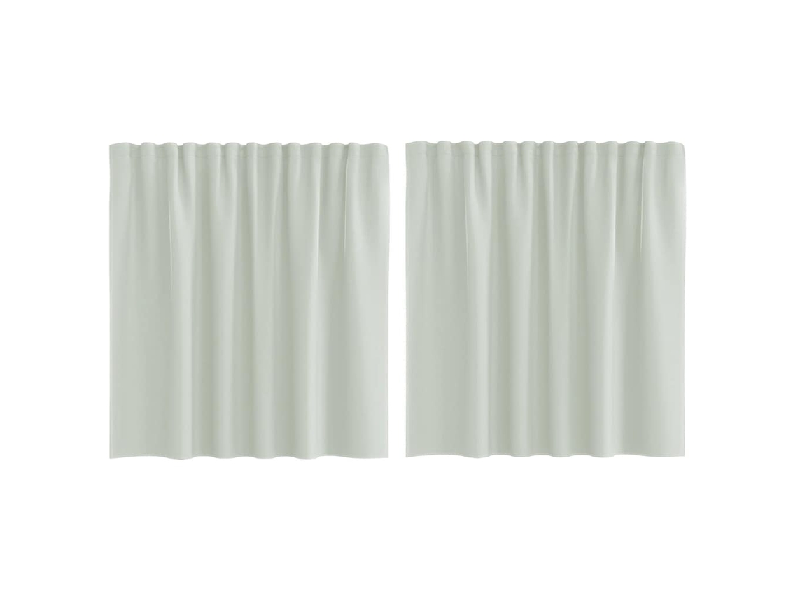 Maison Exclusive - Cortinas De Voile Con Ojales Para Barra, 2 Unidades, Gris Claro