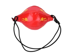 Saco de boxeo de doble extremo para Muay Thai, elástico, para entrenamiento de velocidad, boxeo y fitness (rojo)