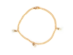 Collar Con Colgante De Perla, Letra De Diamantes De Imitación, Pulsera, Cadena, Zapatos, Aleación De Oro