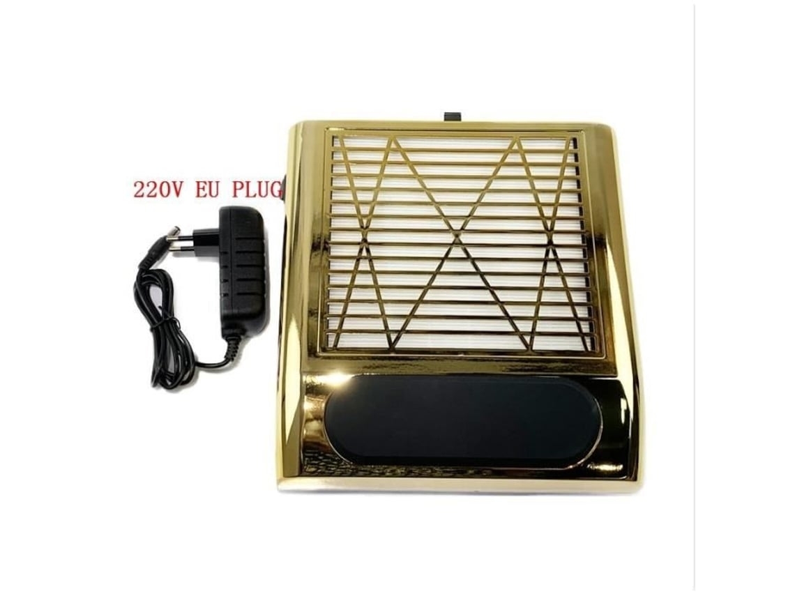 Cortaúñas, aspiradora silenciosa, herramientas de calidad profesional, 110-220V, base europea, chapado en oro.