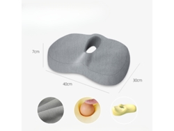 Almohada de espuma viscoelástica Siurn Gray para aliviar la presión y el dolor de coxis