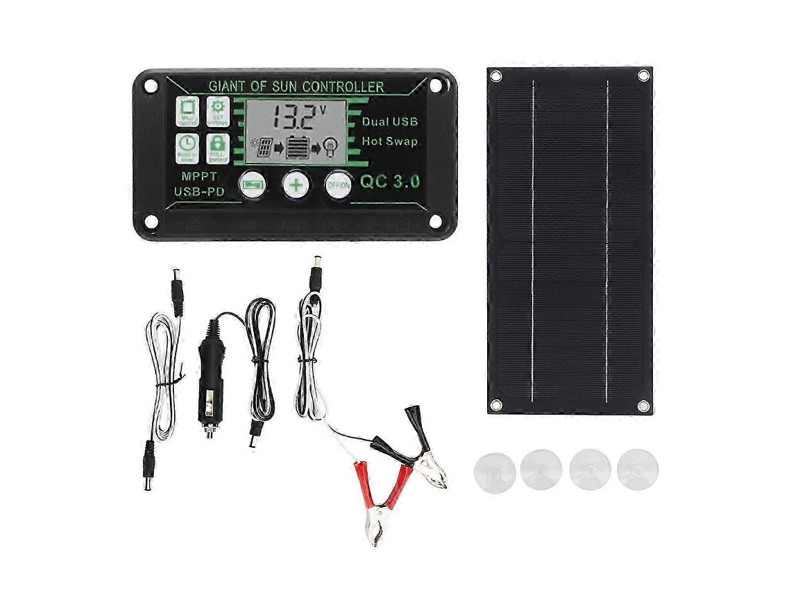 Kit de panel solar de 600 W con controlador de 100 A para autocaravanas, barcos y remolques