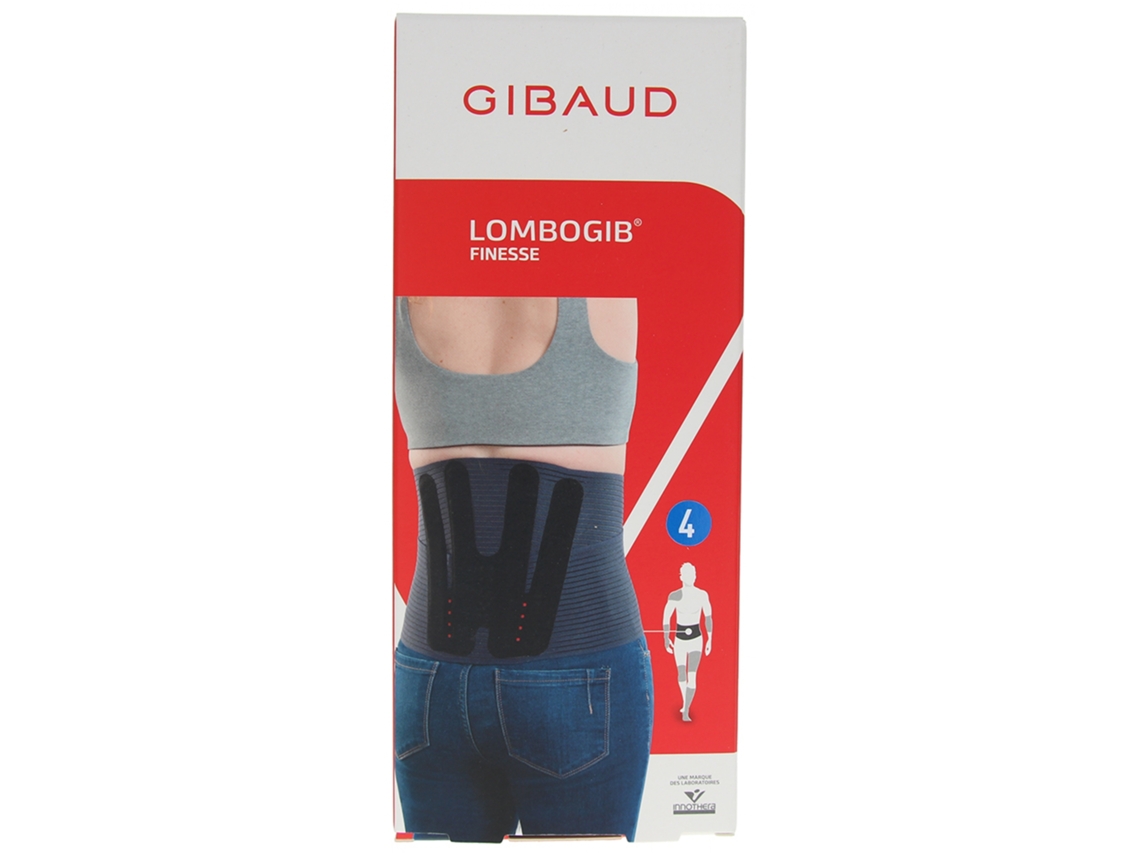 GIBAUD Lombogib Ropa Interior Cinturón Lombar Negro 21 Cm Tamaño : Tailla 4