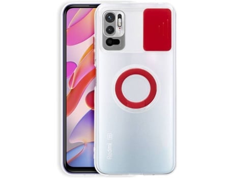Funda Xiaomi Redmi Note 10 5G HFS-HOUSE con Anillo de Soporte (Rojo)