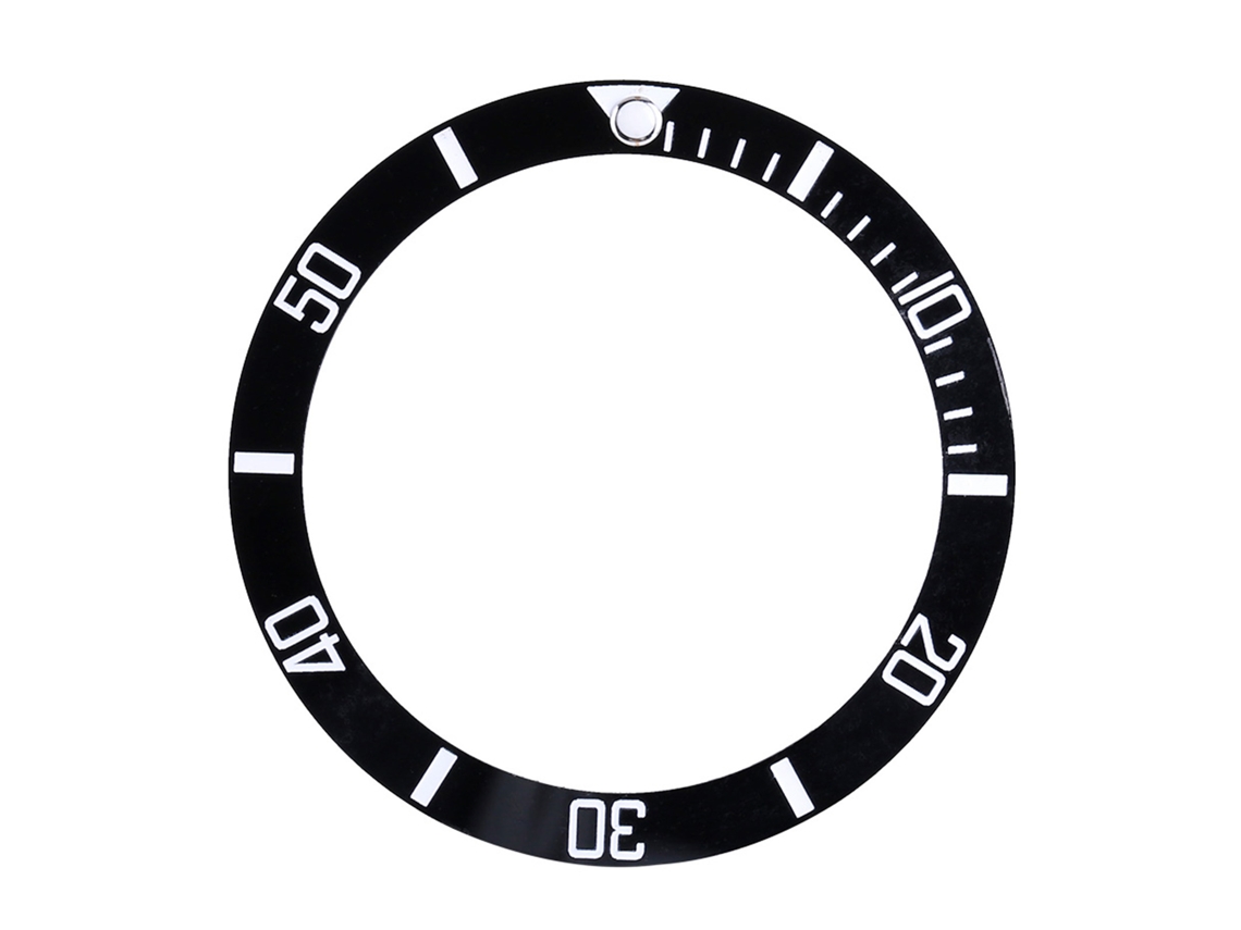 Inserto De Bisel De Cerámica Para Reloj, Pieza De Repuesto, 38 Mm, Negro