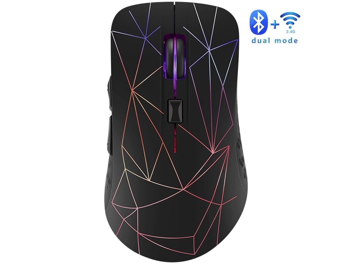 Ratón inalámbrico 2.4G, 6 teclas, ratón óptico recargable portátil con receptor NanoUSB, DPI ajustable de 3 velocidades*.