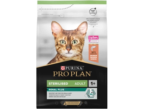 Pienso para Gatos PURINA Pro Plan OptiRenal (3Kg - Seco - Adulto - Castrados - Sabor: Salmón)