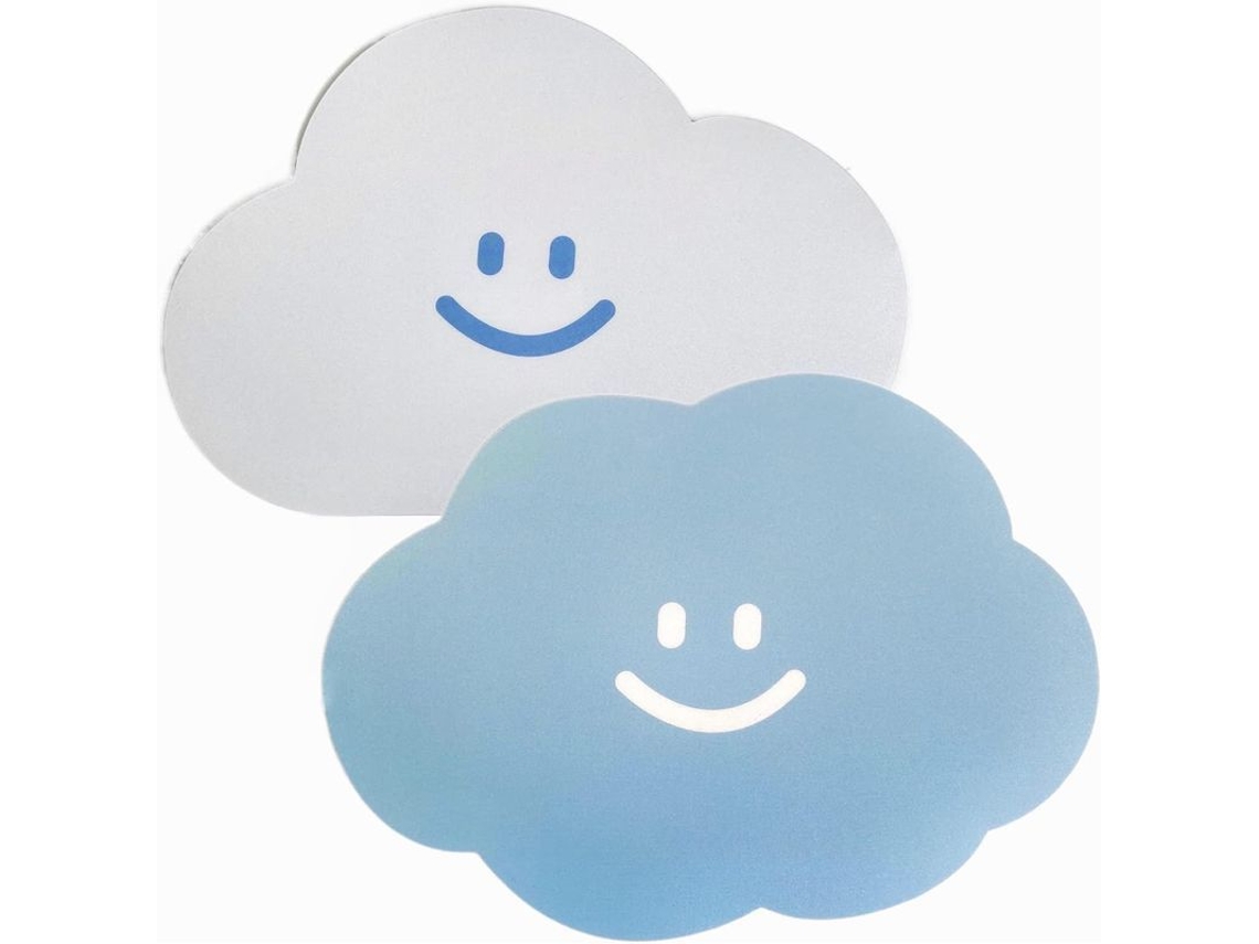Alfombrilla De Ratón Con Diseño De Nube Adorable (paquete De 2), Base De Goma Antiderrame, Alfombrilla De Ratón Personalizada.
