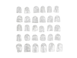 30 protectores finos, transparentes y antidesgaste para los dedos pequeños de los pies, ideales para uñas rojas y callosidades.